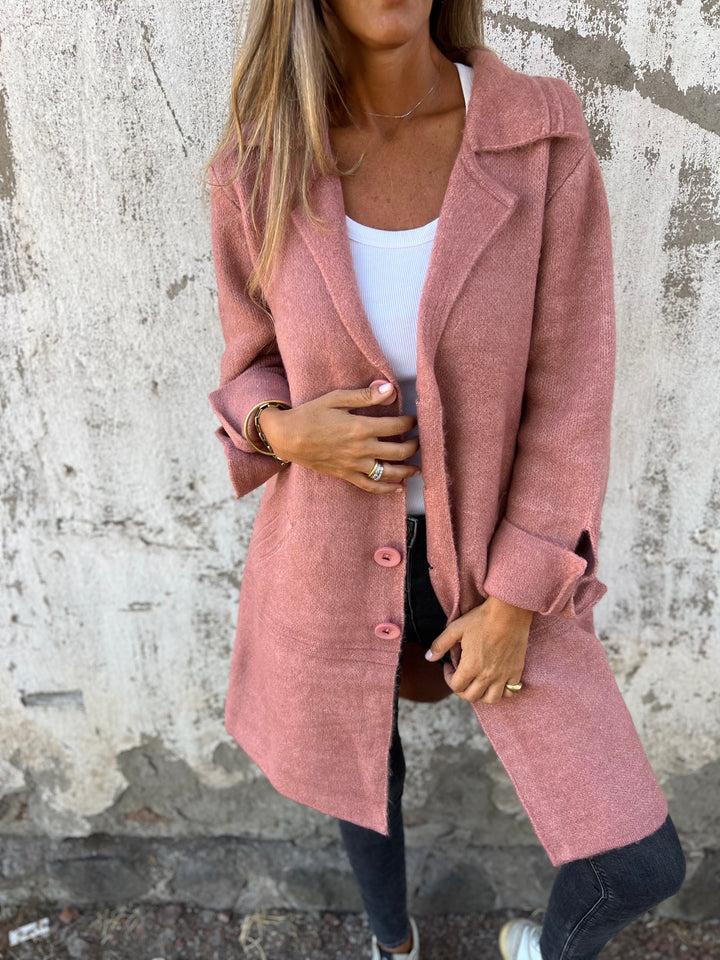 Milan Casual Long Coat With Cuffs