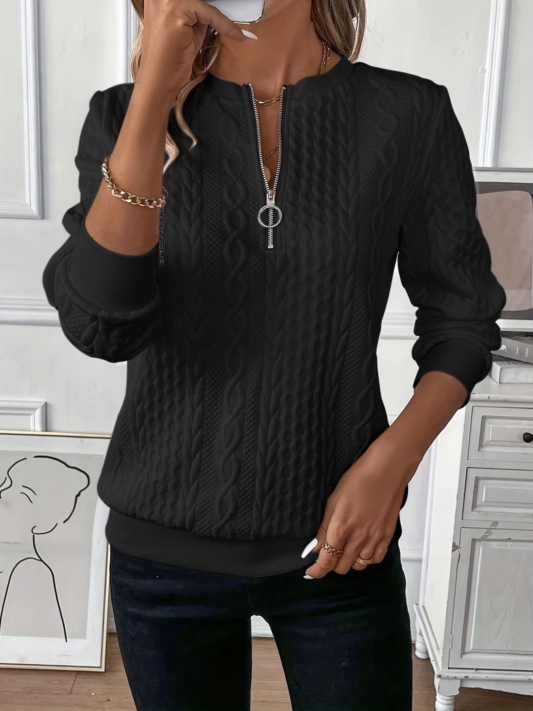 Amber Sweater with Zipper