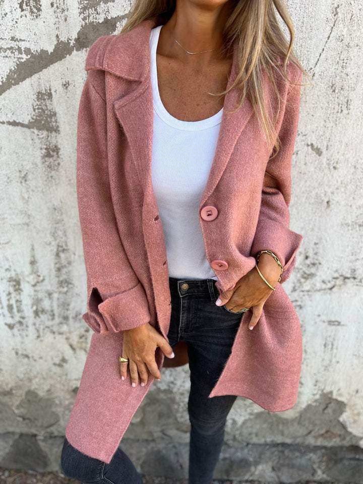 Milan Casual Long Coat With Cuffs
