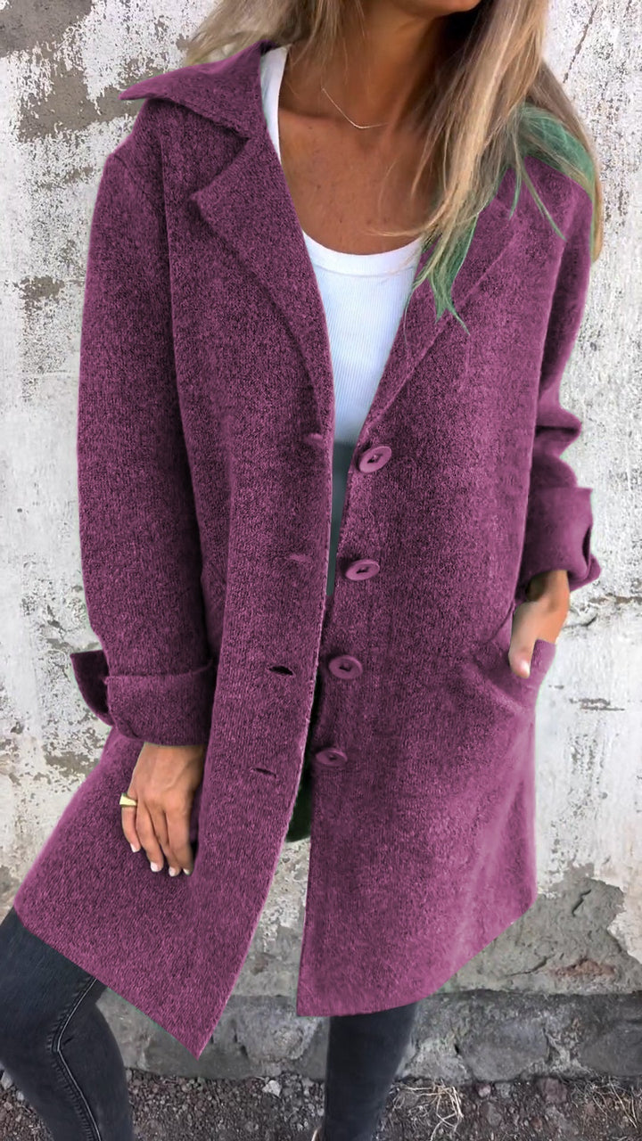 Milan Casual Long Coat With Cuffs