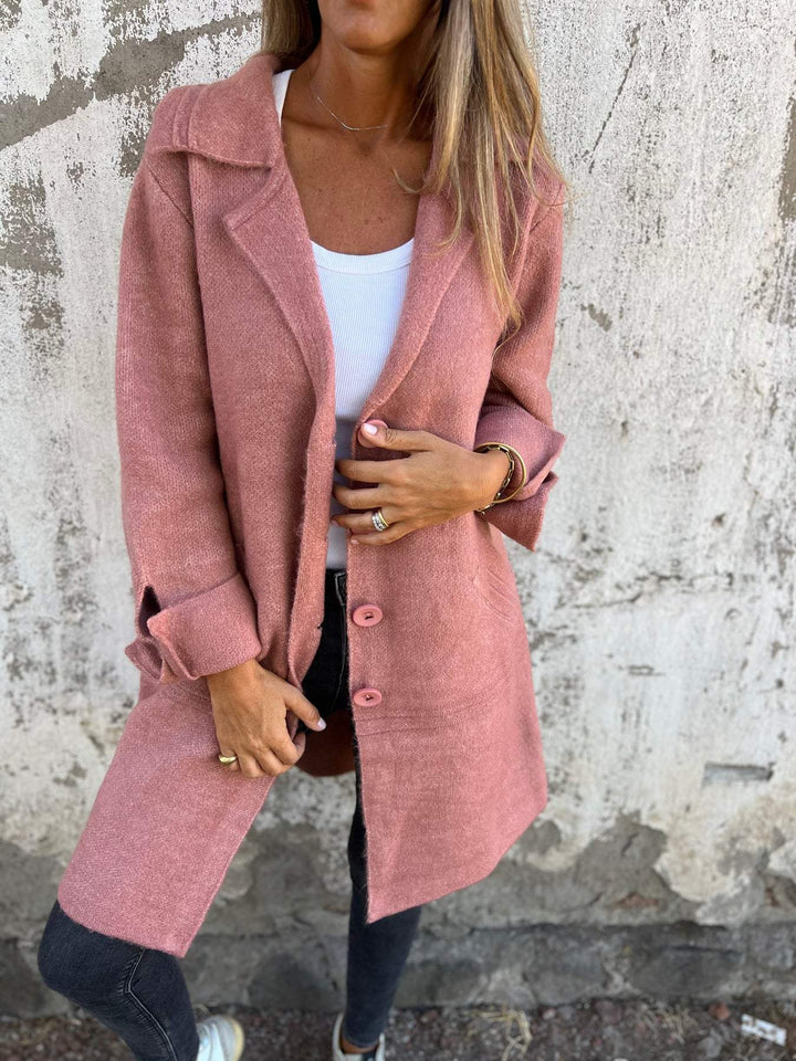 Milan Casual Long Coat With Cuffs